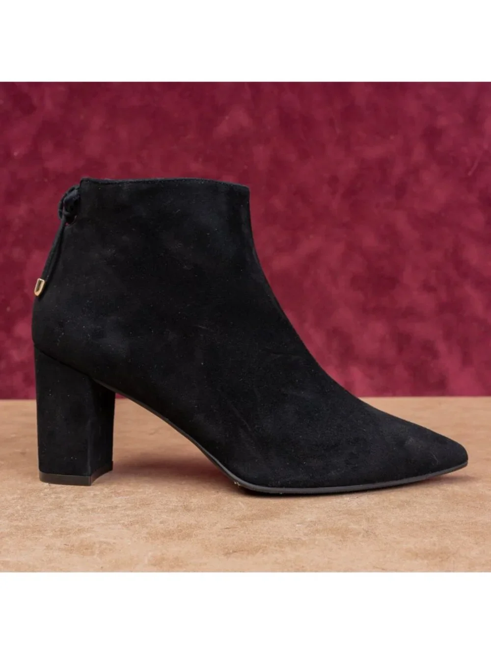 Stuart Weitzman Women Pointy Toe Party Black Suede Zip Back Lace Fashion Boots 7